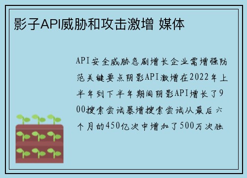 影子API威胁和攻击激增 媒体